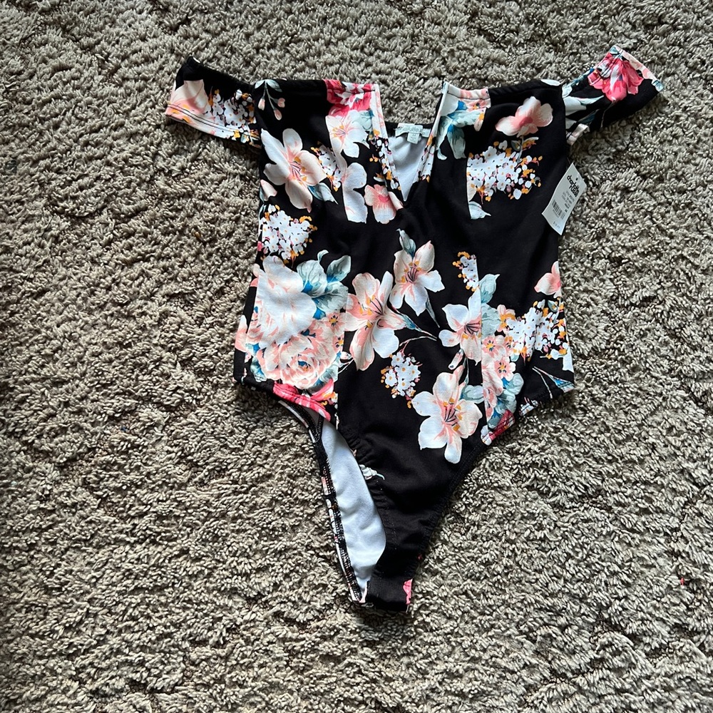 Charlotte Russe Floral Bodysuit